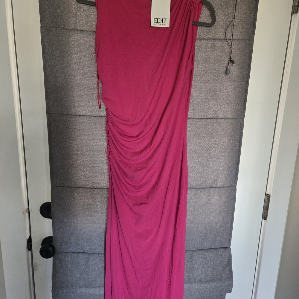 Jason Wu | Pink Ruched Midi Dress Size Small